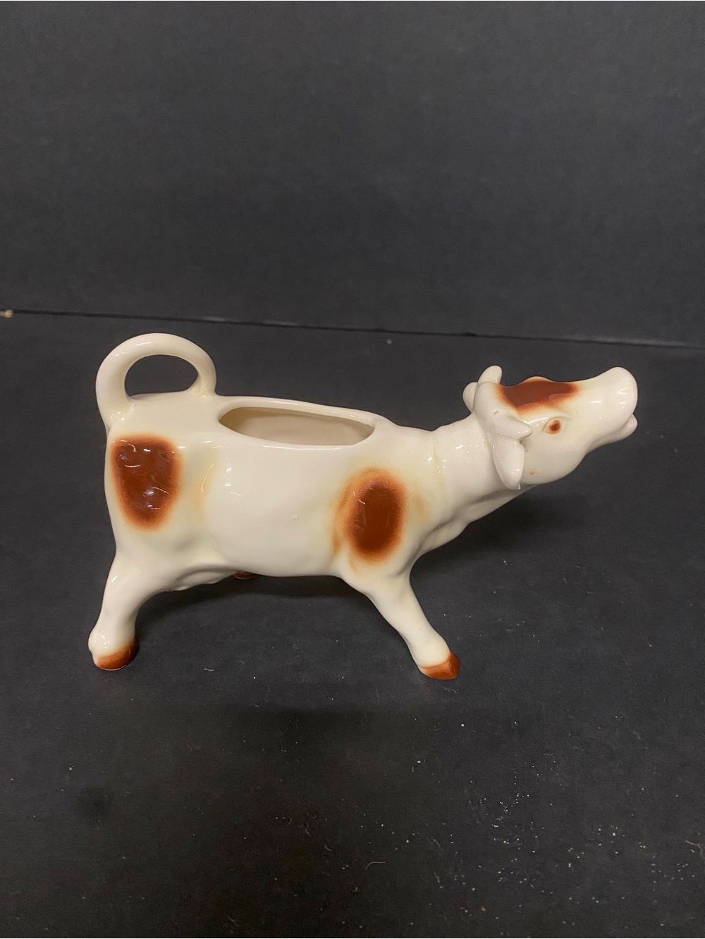 Vintage Cream and Brown Ceramic Cow Creamer - Home Art from Germany